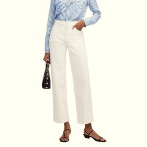 Madewell The Perfect Vintage Wide-Leg Crop Jean in Tile White